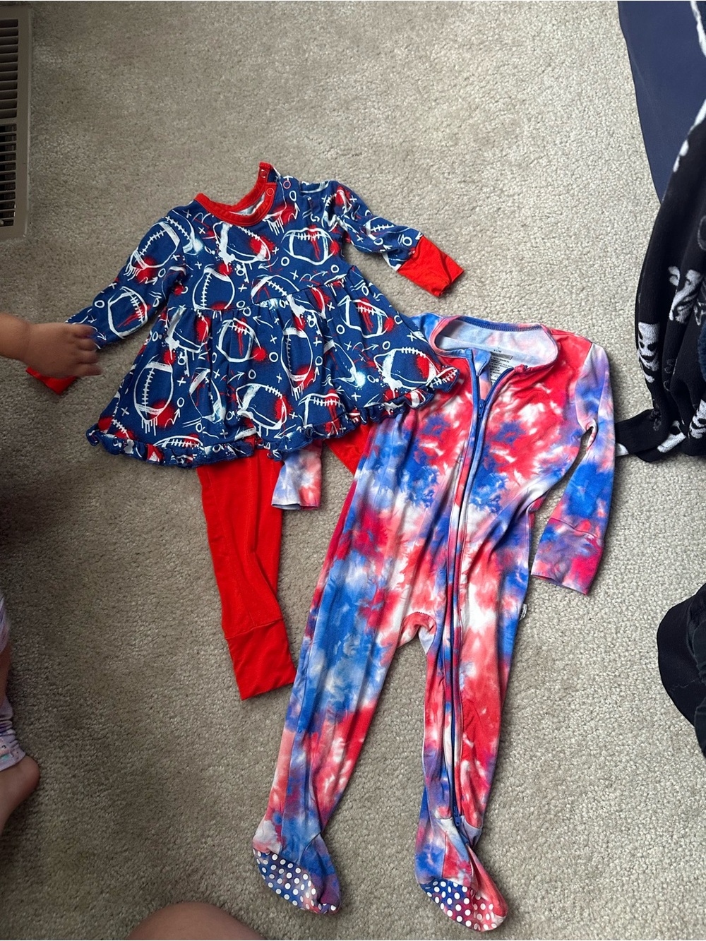 Buffalo Bills 2 for 1 size 6-12 months birdie bean and little fans loungewear
